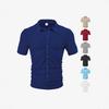 European and American men's clothing TK pallet summer loose breathable lapel cardigan towel jacquard cloth short-sleeved men's shirt