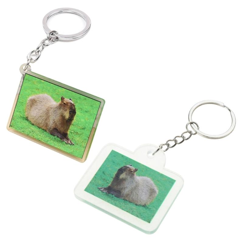 Capybara Keyring DIY Tags Backpack Luggage Keychains Ornaments Animal Keychain