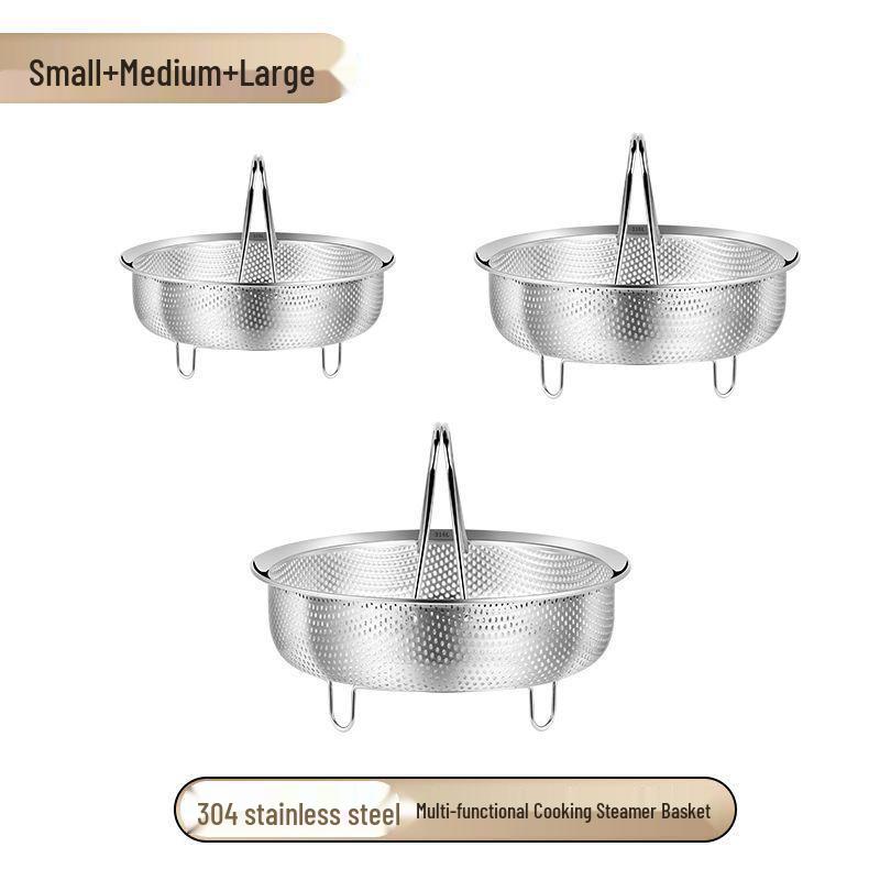 304 Stainless Steel Multi-Purpose Kitchen Colander for Washing and Draining Vegetables, Fruits, and Rice