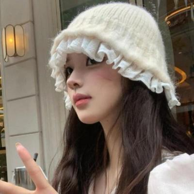 Women's Sweater Bucket Lace Cozy Beanie