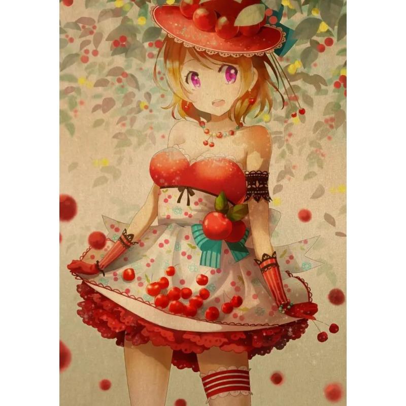 

Love Live School Idol Project Аниме-постеры Ретро-постер Домашний декор Настенная живопись на холсте Фотографии для декора детской комнаты 21cm×30cm NoFrame