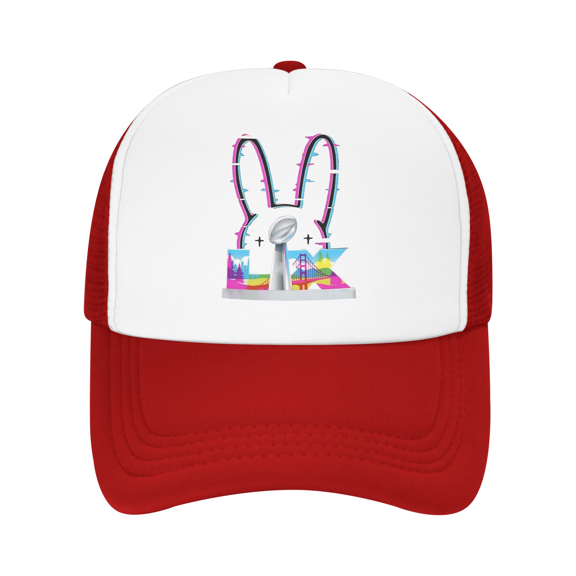 

Summer Sun Hats Baseball Cap Bads Bunnys Vintage Trucker Hat Spring Couple Women Running Hippie Snapback Cap One Size красный
