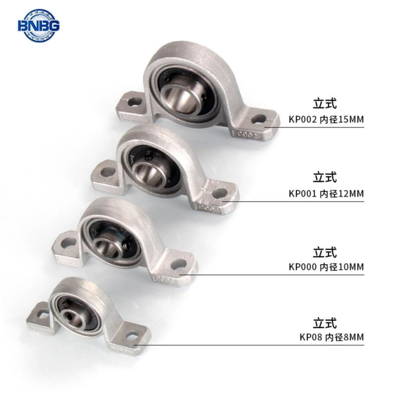 2Pcs Zinc Alloy Ball Bearing Housing Pillow Block Shaft Support KP08 KP000 KP001 KP002 KP003 Bearing Pedestal Seat