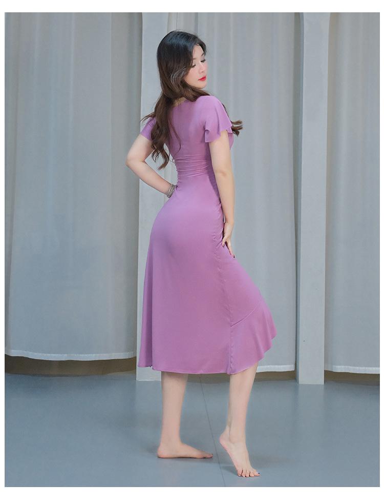 Taniec Brzucha 2025 Seksowna Sukienka z Krótkim Rękawem - Orientalny Kostium Sceniczny dla Dorosłych