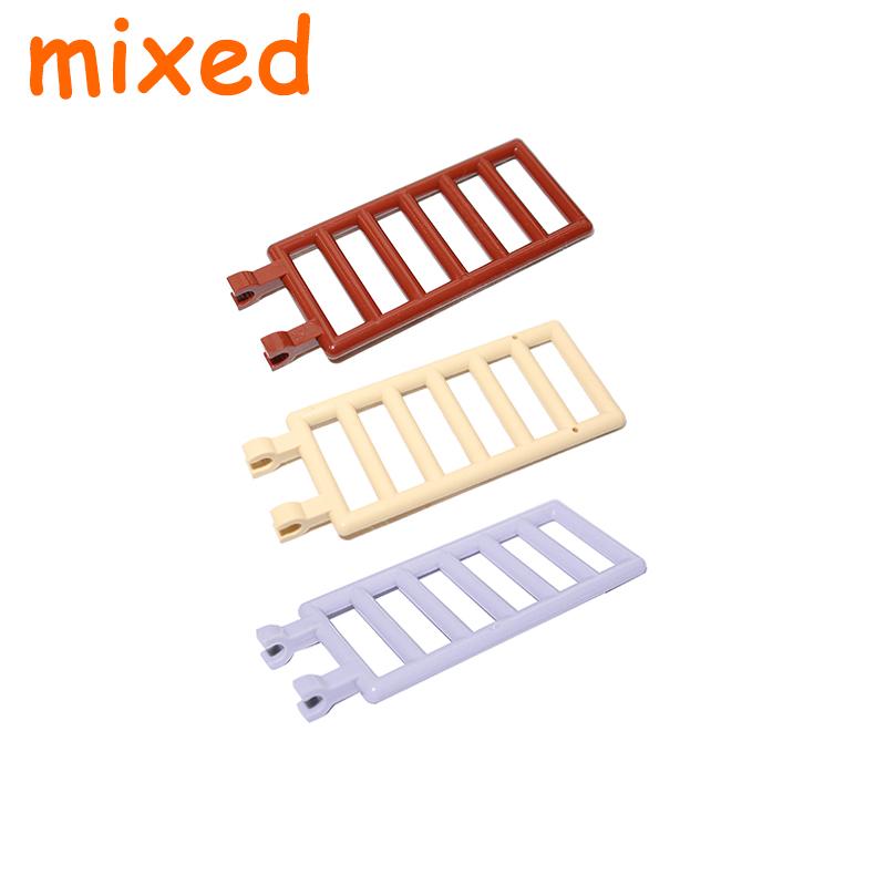 Non-Toxic Fence City Accessories Building Block Moc Part Railing Stair Barrier Ladder Guard Bar Castle Garden Farm Military Assemble Brick