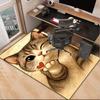Black Cat In Sunflower Town Office Rug Chair Mat, Game Carpet, Suitable for Front Door, Bedroom, Living Room, Desk, Holiday Gift