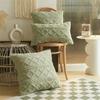 Olanly Vridstickad Plyschkuddfodral 45x45 Vintage Stickat Kuddfodral för Soffa Soffkudde Plyschkuddfodral 50x50cm
