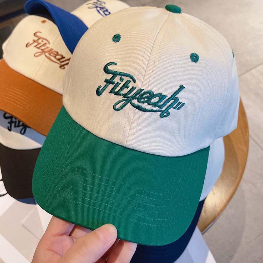 Adjustable Unisex Peaked Cap Sunscreen Summer Sunshade Hats Letter Embroidery Baseball Cap  Summer