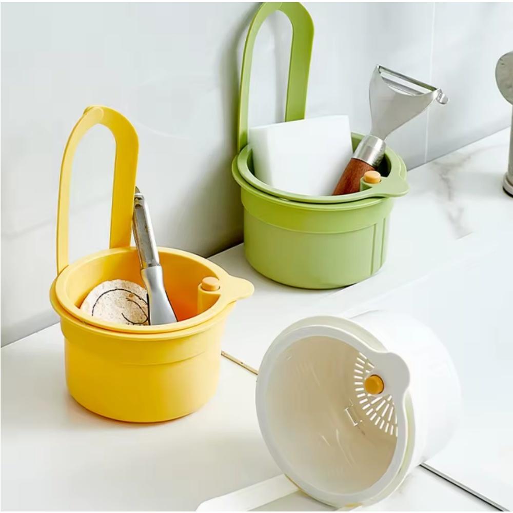 1PC Creative Sink Hanging Strainer Basket Openable Bottom Cover Quickly Drain Kitchen Garbage Filter Multifunctional Detachable