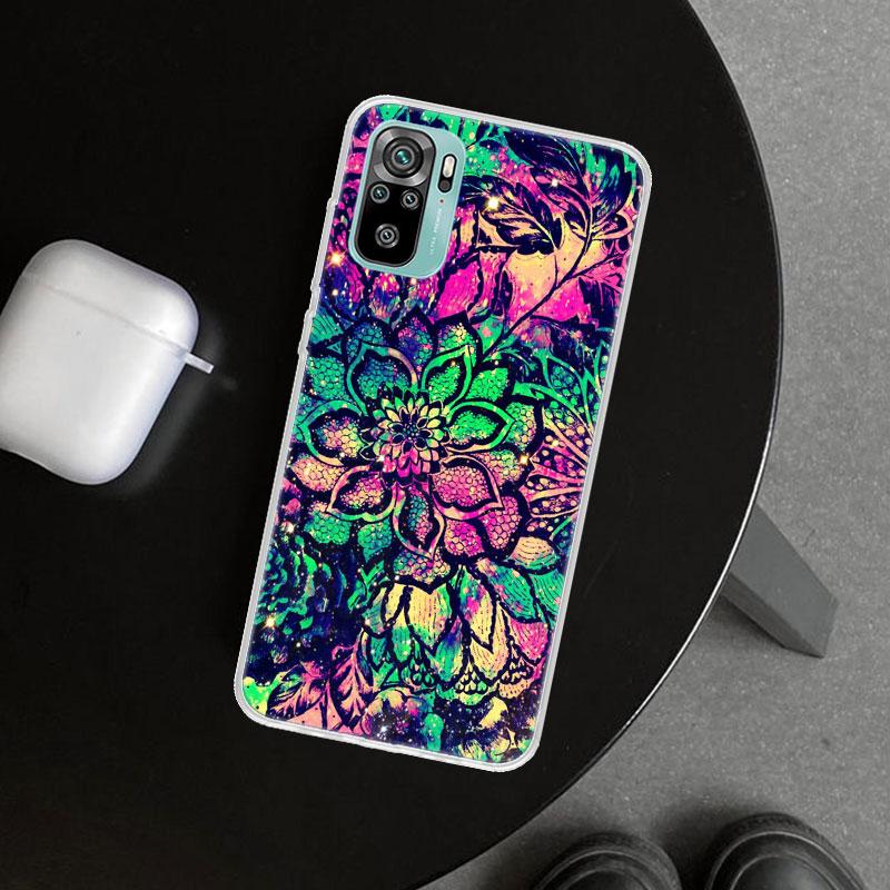 Mandala Sonnenblume Mandala Handyhülle Cover für Xiaomi Redmi Note 15 14 13 12 11 Pro Plus 14S 12S 11S 11T 11E 10S 10 Individuell F