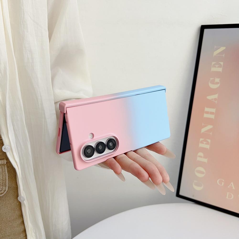 Gradient Skin Feel Hinged Phone Case For Samsung Galaxy Z Fold 7 fold7 Good Touch Feel Camera protect Cover