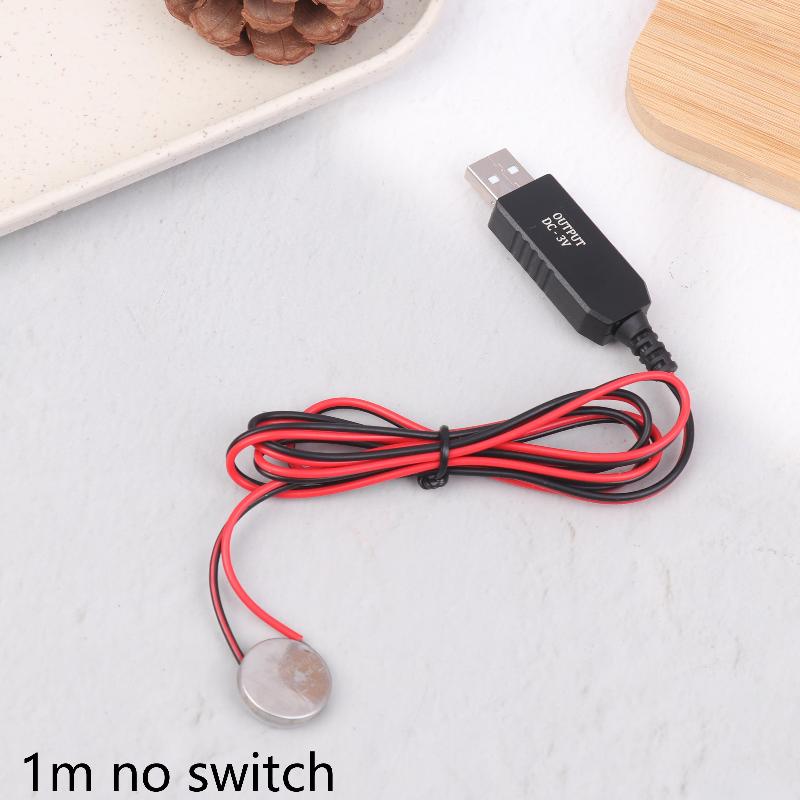 Usb To 3V Cr2032 Fake Battery Charger Cord With Switches Power Supply Cable For Watch Microphone Toy Remote