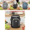 Insulated Student Lunch Bag With Solid Color And Compact Handle For Multiscenario Use