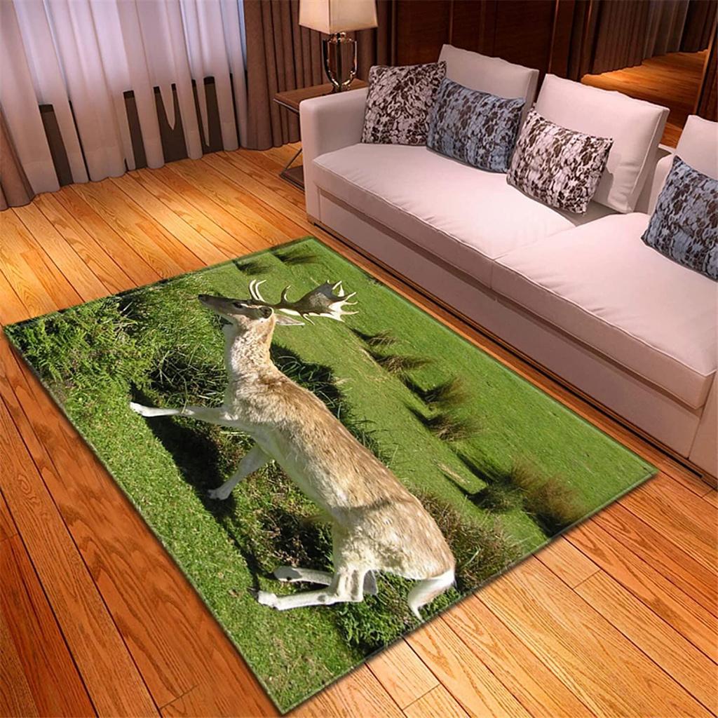 Elk Living Room Carpet Bedroom Dining Room Floor Mat Pattern Size