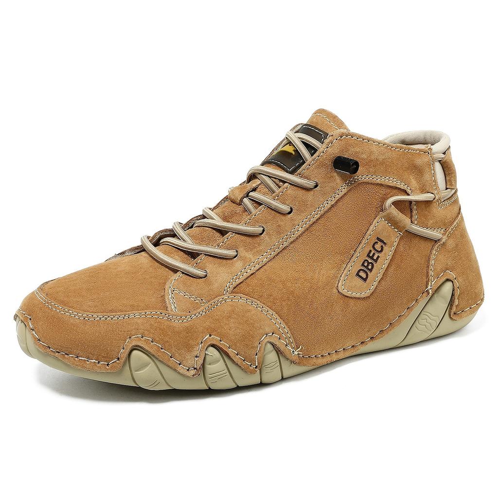 Popular Spring and Autumn Men's Casual Shoes Short Boots Outdoor Casual Men's Boots Trend Top Leather Large Size Men's Shoes