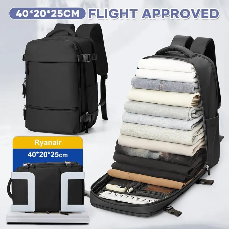Ryanair Cabin Bags 40x20x25 Underseat Travel Backpack Cabin Bag Hand Luggage Carry On Backpacks Casual Daypack Shoes Compartment