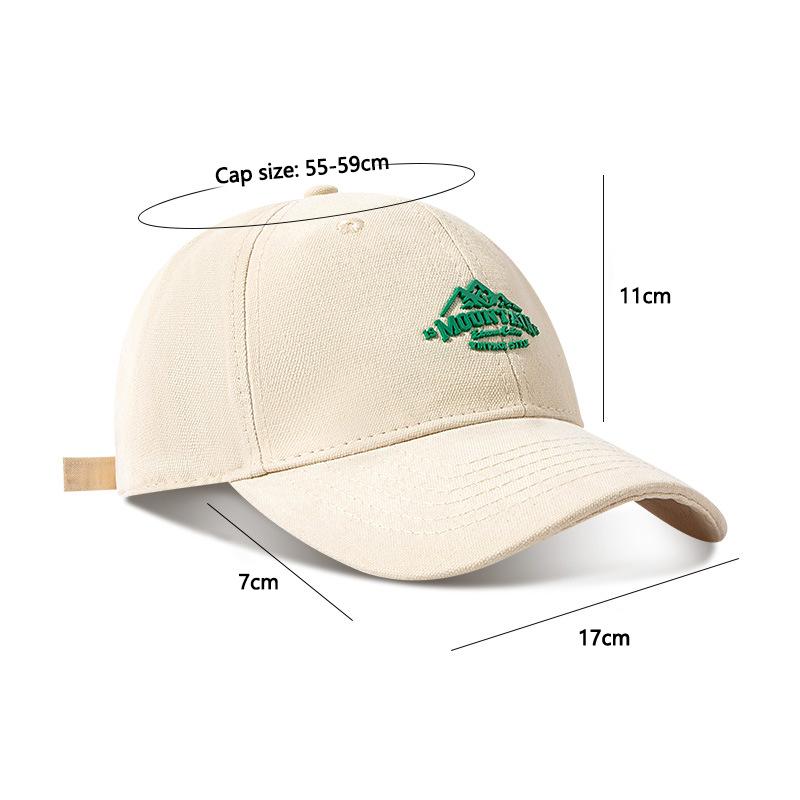 Unisex Cotton Caps Mountain Embroidery Vintage Baseball Cap Men Women Adjustable Casual Outdoor Streetwear Sports Sunscreen Hat
