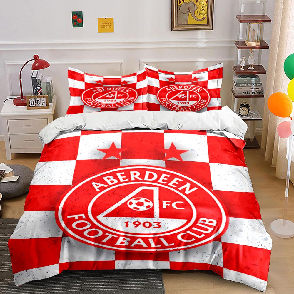 Set Biancheria da Letto Fantasia Aberdeen FC Set Copripiumino Copripiumino Federe (1 * Copripiumino 2 * Federe, senza piumino)