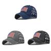 Cap Cotton Pure Washed Holes Five Pointed Star American Summer Flag