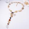 Charm Y Shape Necklace Colorful Beads Bohemian Collarbone Chain Fashion Beach Choker  Beach