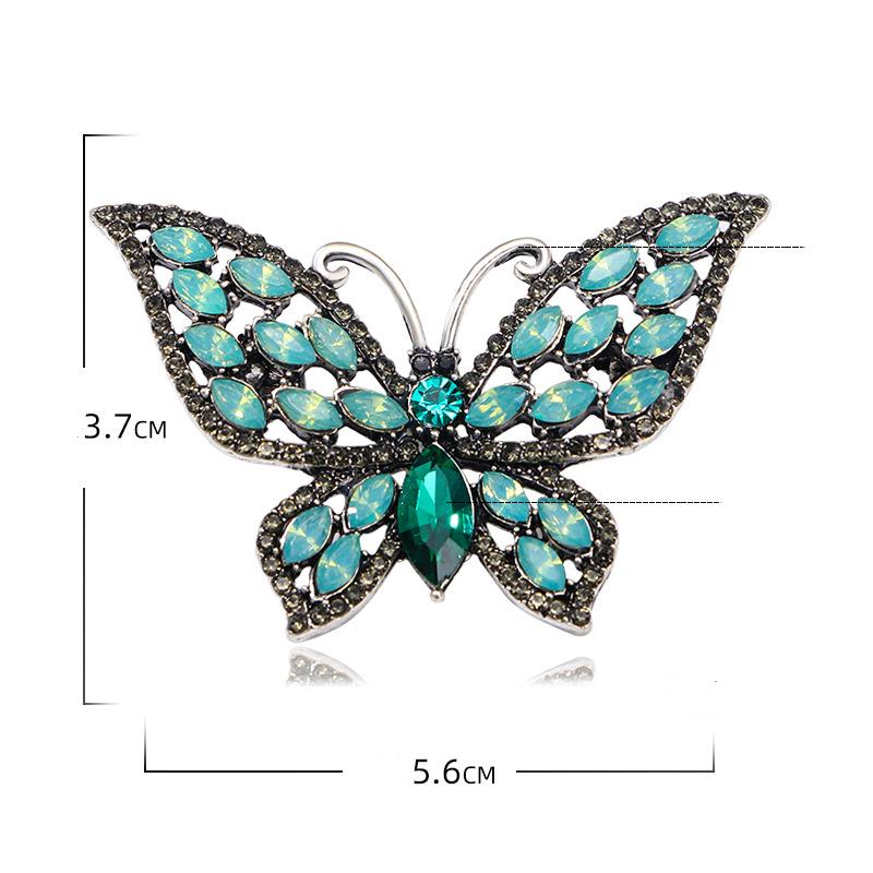 SKEDS Elegant Women Men Fashion Classic Crystal Butterfly Badges Pins Fashion Lady Luxury Rhinestone Insect Metal Brooches