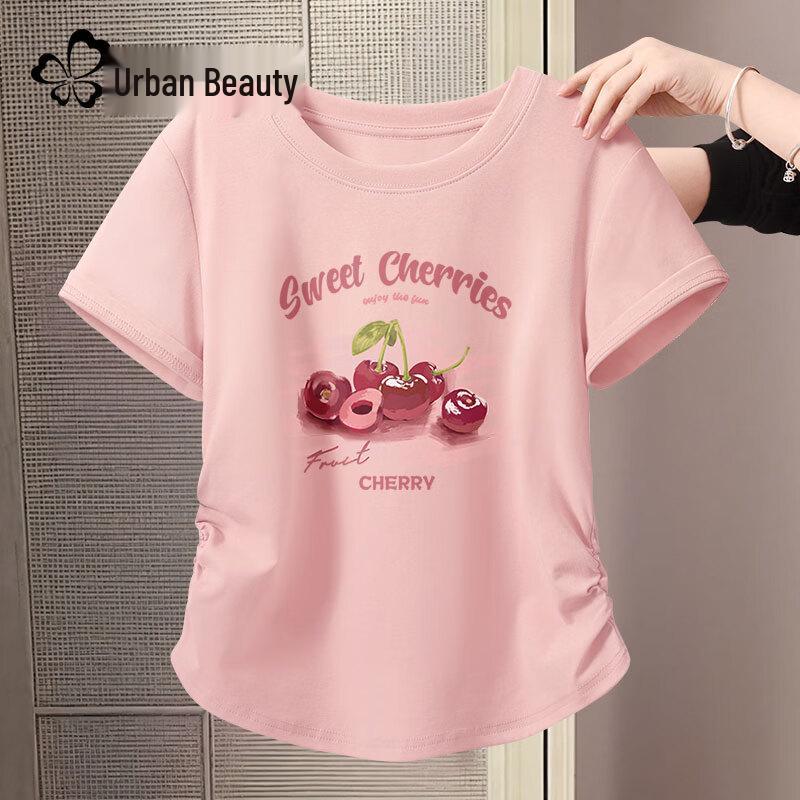 

Urban Beauty Slim-Fit Ruched Short-Sleeve T-Shirt S
