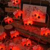 Christmas LED Santa & Snowman Head String Lights - Festive Glitter Decoration