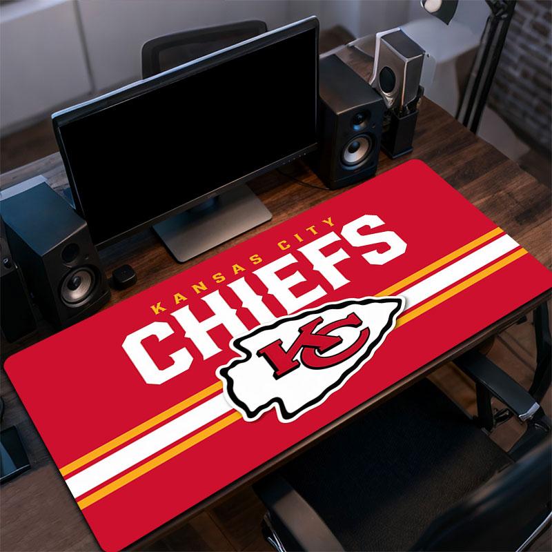 Kansas City Chiefs Mouse Pad, Large Gaming Desk Mat, Non-slip XXL Mousepad for Laptop & Tablet, Mini PC Playmat with Stitched Edges