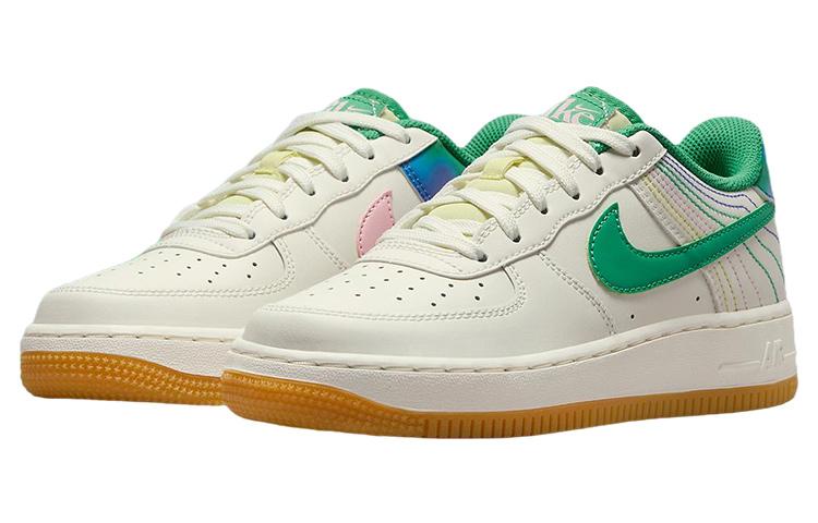 Nike Air Force 1 Low LV8 3 Heel Stitch Sail Stadium Green GS FJ7540-100