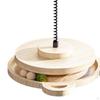 Wooden Kitten Treat Toy ,Ball with Turntable Track Balls Cat Toys Interactive for