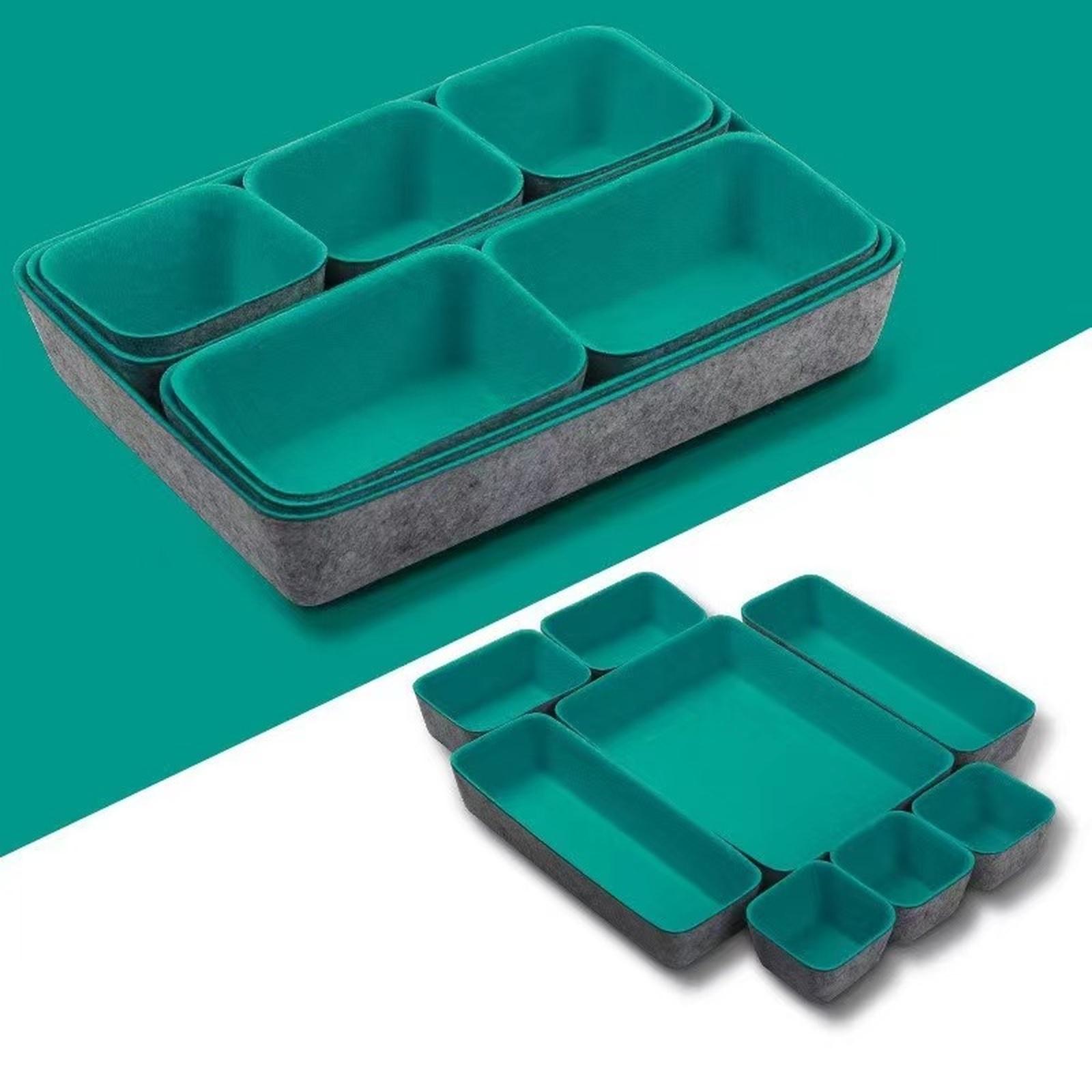 

Drawer Organizer Tray, Desk Drawer Organizer Space Saving Storage Dividers Box, for Home Gadgets And Jewelry Storage one size зелёный