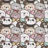 Outdoor Dekostoffe Oxford - Motiv Bär, Koala Und Panda - Kawaii I Dx561