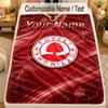 Flannel BlanketNottingham Forest FC Custom Name Text Personalized Soft Warm Throw Blanket Home Decor Gift