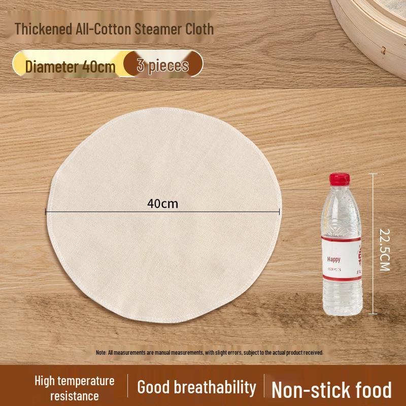 Pure Cotton Non-Stick Steamer Cloth, Food-Grade Gauze Bun Pad for Steaming