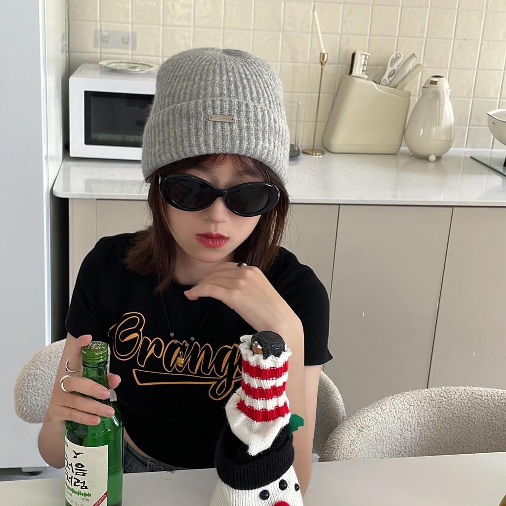 Weiche Damen-Strickmütze aus Wollmischung - Japanischer Stil, Vielseitige & Warme Retro-Wintermütze.