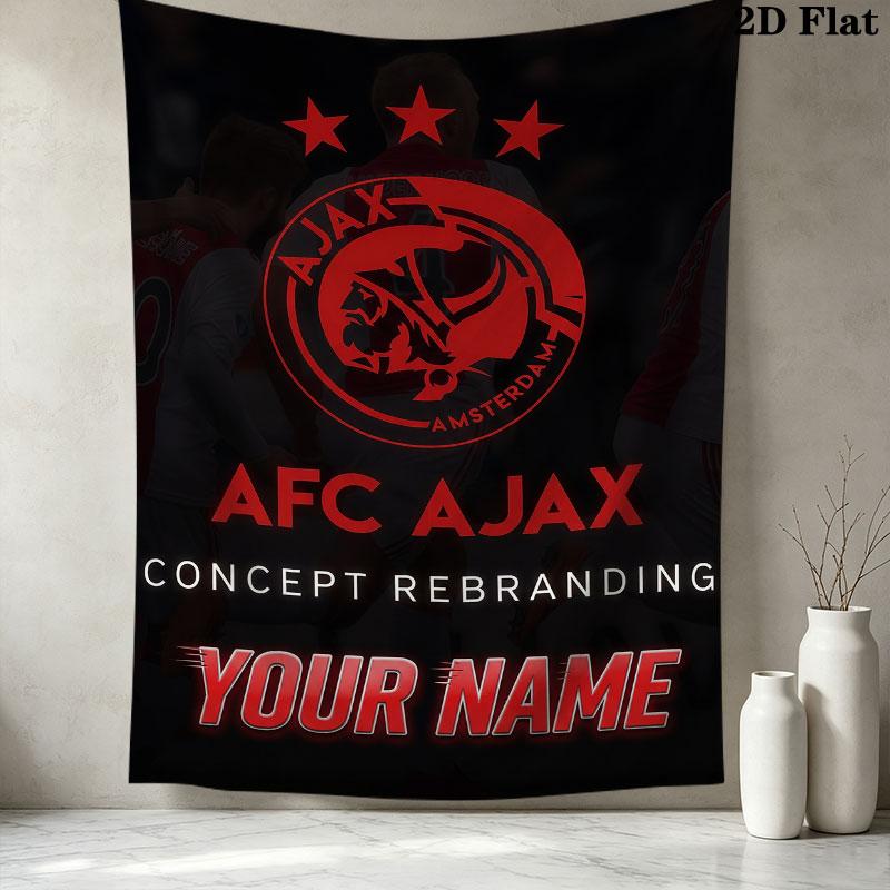 Afc Ajax Wall Hanging Printed Fabric Blanket Decorative Tapestries for Bedroom Living Room Home Decor