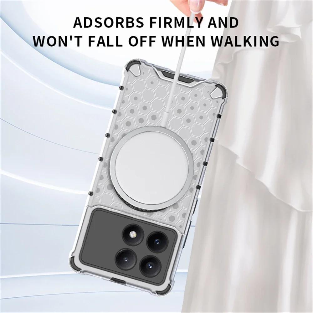 For Xiaomi Poco X6 Pro X 6 F6pro Case for Magsafe Magnetic Wireless Charging Shockproof Clear Full Silisone Protection Phone Cover for Poco X6pro F5