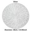 Round Firework Shape PVC Placemat Hollow Table Mats Coaster Pads Heat-Resistant Wipeable Waterproof Anti-Slip Pad Home Decor