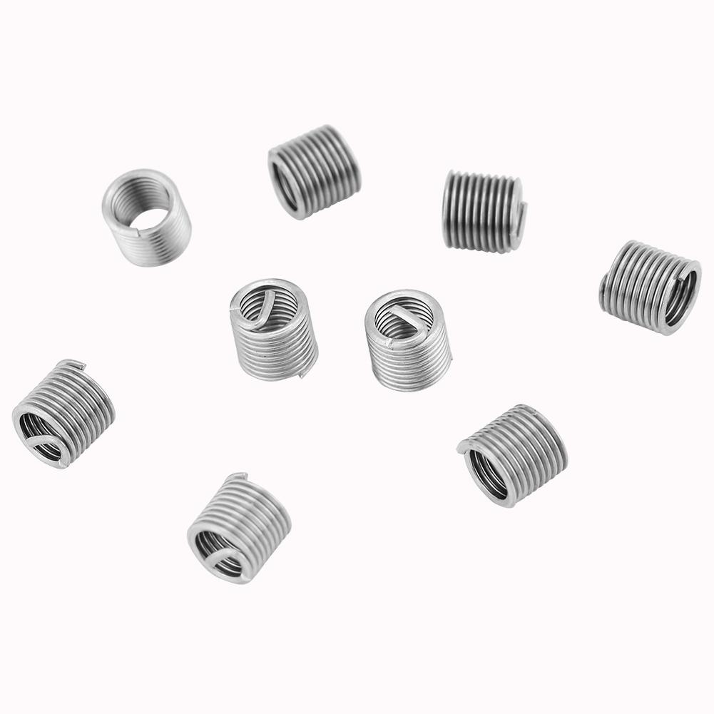 100 Pcs 304 Stainless Steel Wire Screw Sleeve Thread Repair Insert Assortment Kit M5x0.8x2D