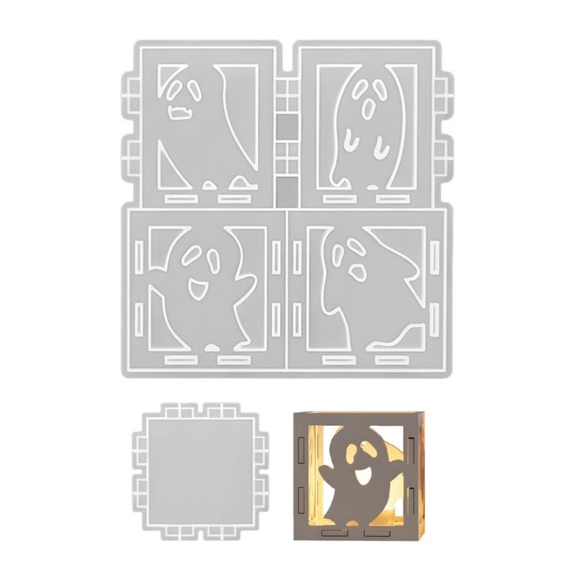 Reusable Silicone Coffin Mould Halloweens Decorations for Lanterns Candle and Crafting Projects
