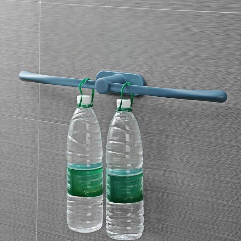 1PC Bathroom Towel Rack Free Punching Hanging Towel Bar Minimalist Light Luxury Internet Celebrity Gun Gray Single Bar Bathroom Rack