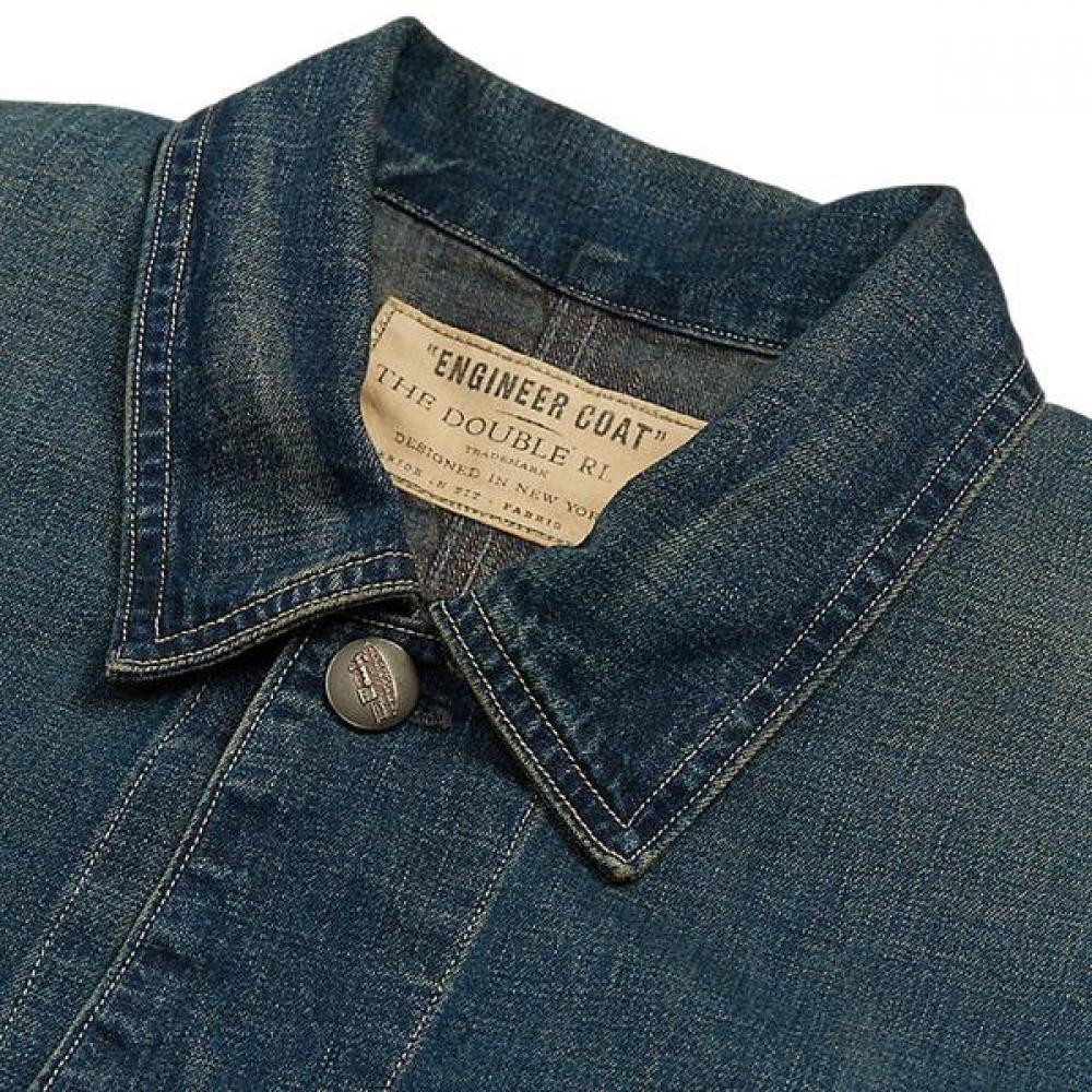 Rrl Cotton Linen Denim Engineer Jacket  Mnrrotw16020126400 