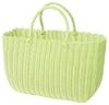 Murataya Vinyl P.P. Jumbo Basket Bag, Lime, Approx. 44 X 16 X 32cm (Approx. 48cm To Handle), 9688