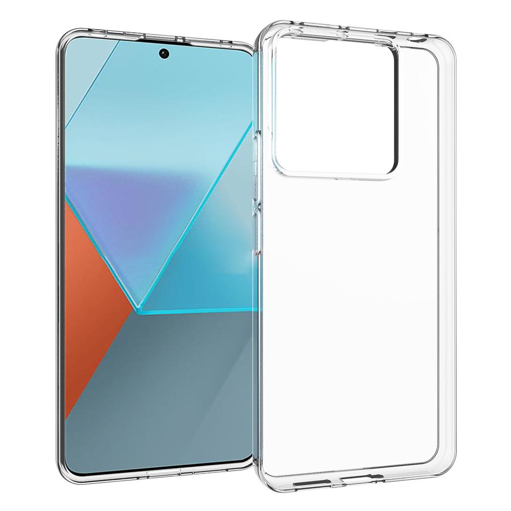 Phone Protector for Xiaomi Redmi Note 13 Pro 5G/Poco X6 5G Case Transparent TPU Phone Shell (Big Rear Lens Hole)