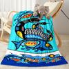 Fish Blanket Soft & Cozy Suitable for Seaside Office Couch for All Seasons Playful Design Ideal Gift for Friends Family Couples Picnic
