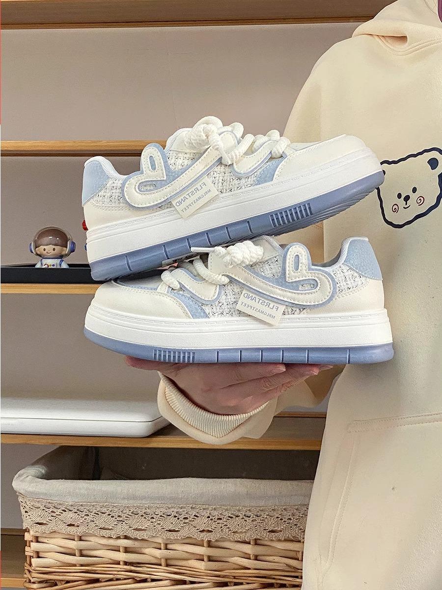 

Fashion Fresh Little White Shoes Women s Autumn New Versatile Small Fragrant Wind Board Shoes 35