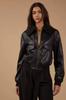 Handmade Stylish Biker Jacket Women's Leather Jacket Black Bomber Pure Lambskin