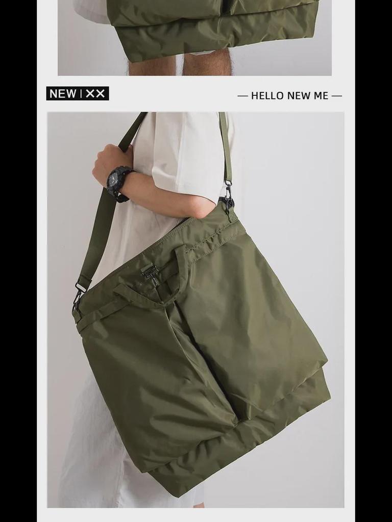 Korean Fashion Oxford Cloth Large Capacity Commuter Shoulder Bag - Versatile Casual Messenger Handbag