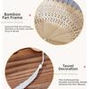 Vintage Style Folding Fan Tassel Elegent Female Fan Classical Dance Fan  Home Decoration