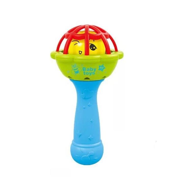 Baby Clutch Ball Rattle Fitness Soft Glue Hand Rattle, Fish Skewer Toothpaste Infant 0-1 Years Old Educational Toy